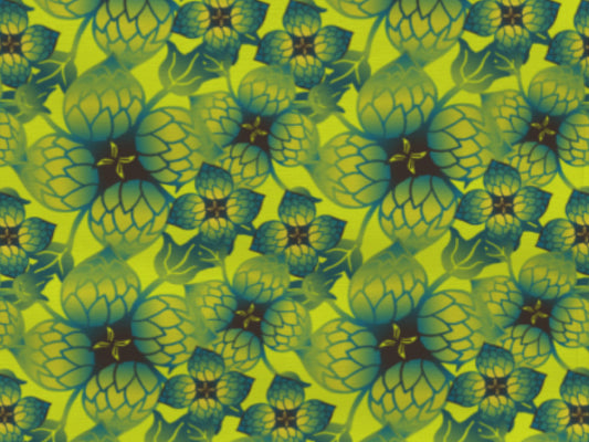 Hop Nouveau Blooms Tea Towel- Fresh Green
